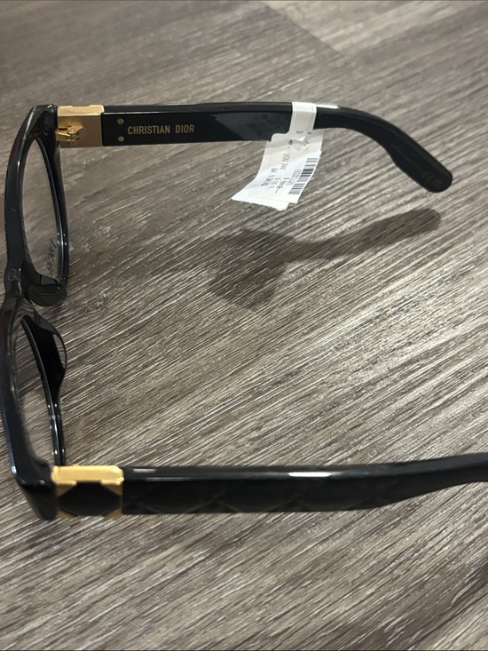 Dior Black Cat-Eye Glasses with Gold Accents main image 3